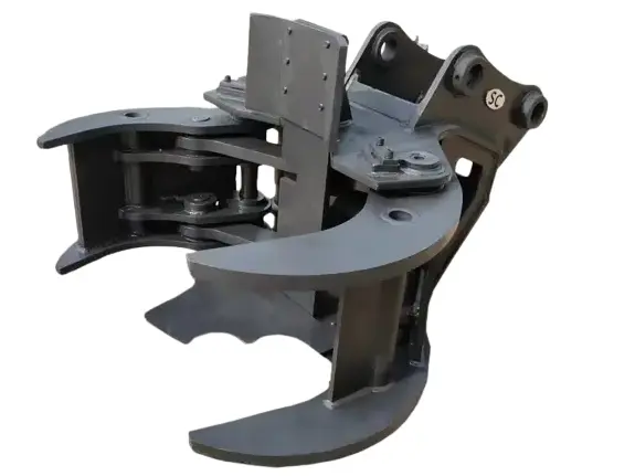 skid steer tree shear with grapple