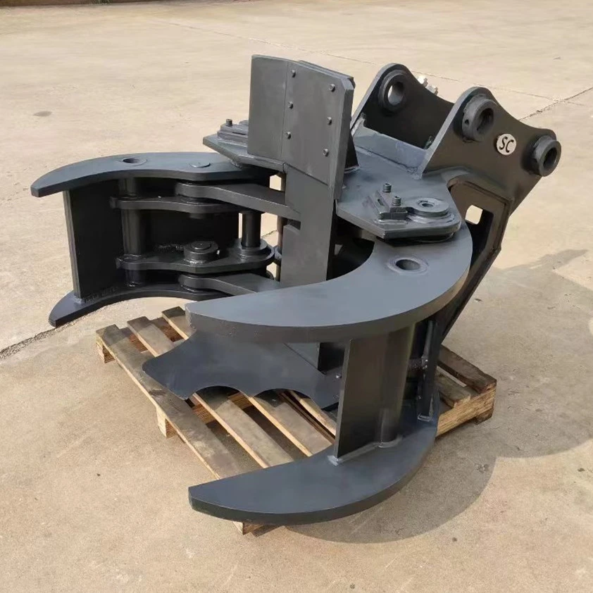 skid steer tree shear with grapple