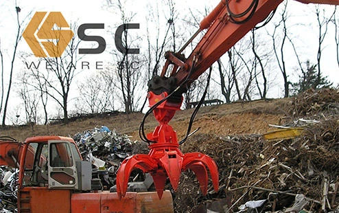 What's excavator tools does a scrap recycling yard need